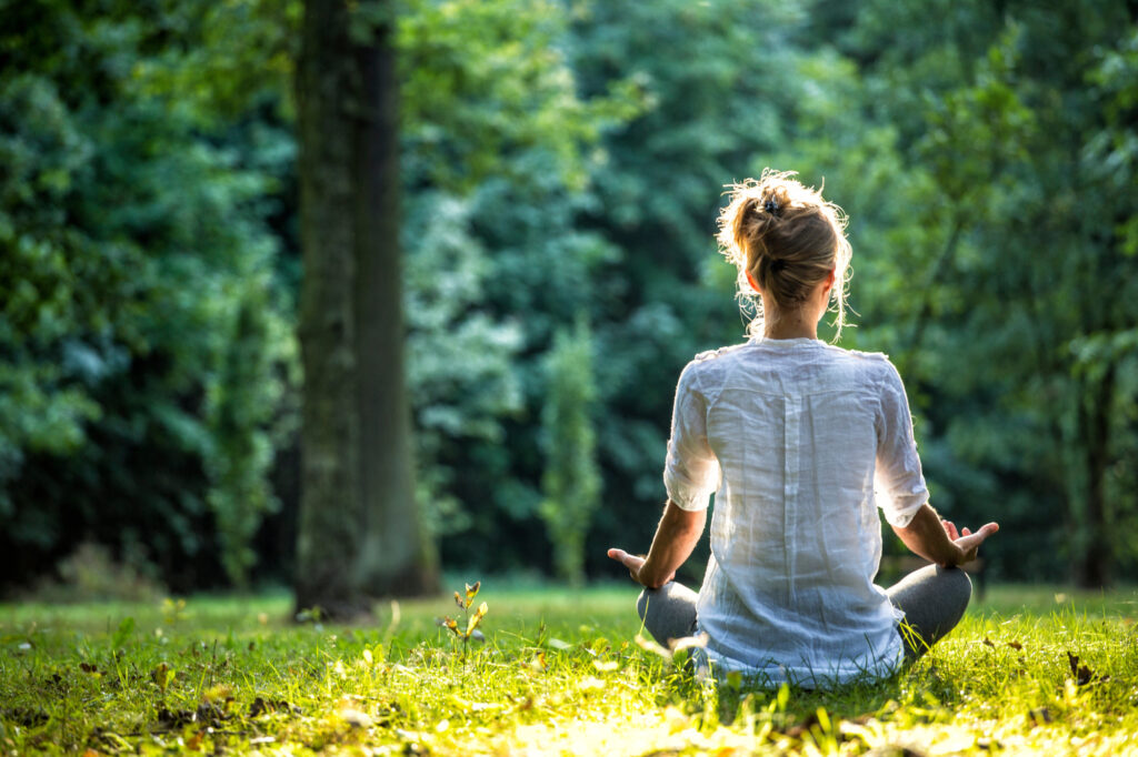 Woman meditating