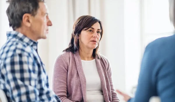 husband and wife during mental health treatment